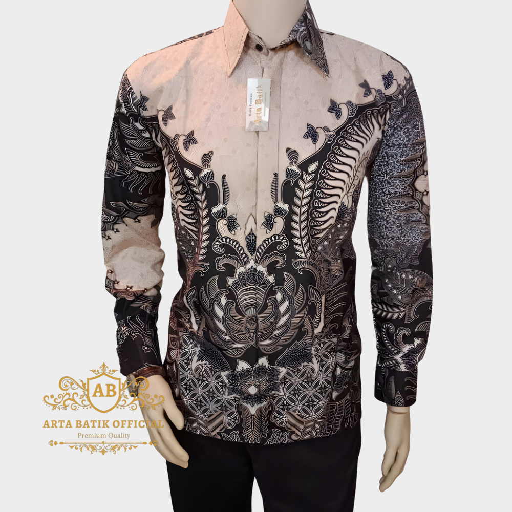 Terbaru Kemeja Batik Premium Kemeja Batik Pria Lengan Panjang Batik Pria Lengan Panjang Warna Hitam