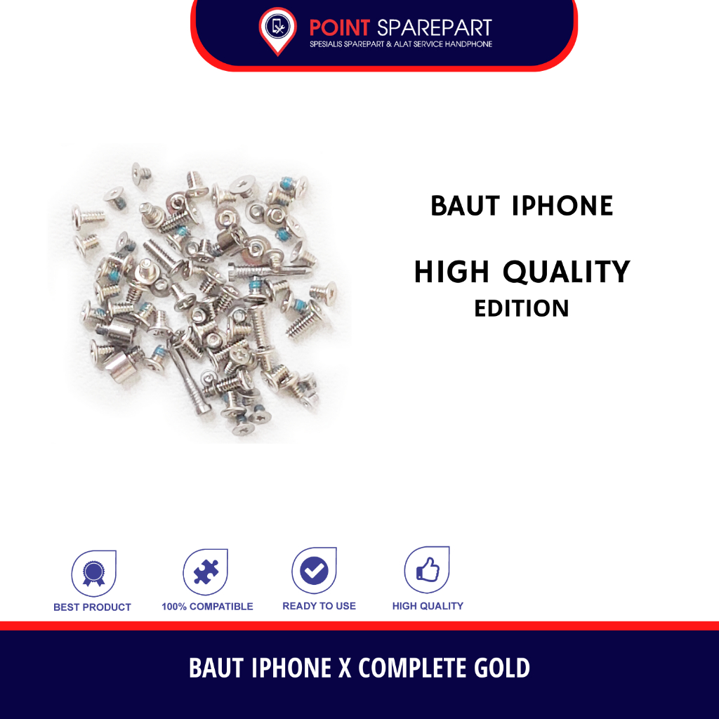 Baut Iphone X Complete Gold