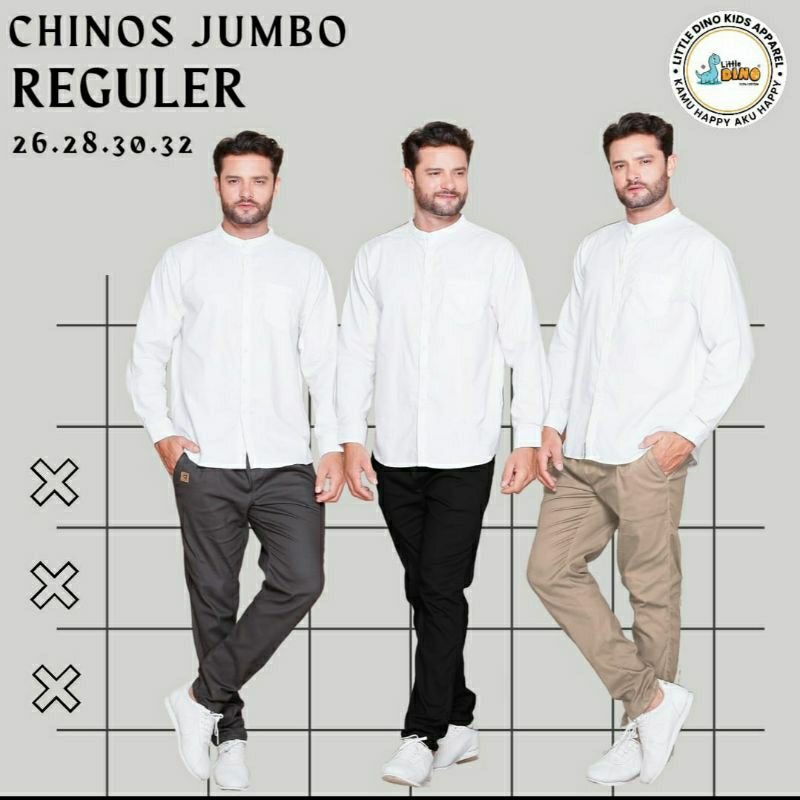 Celana panjang chinos REGULAR JUMBO REMAJA - DEWASA by little dino | Chinos REGULAR JUMBO REMAJA - D