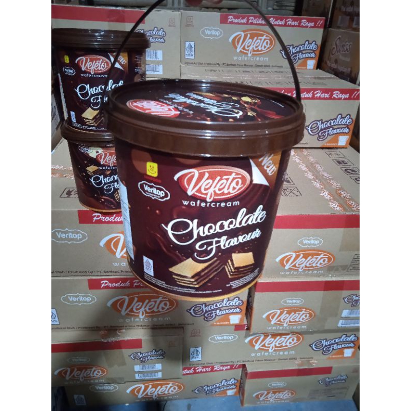 

Vefeto wafer coklat jar 300gr 1karton isi 6kaleng