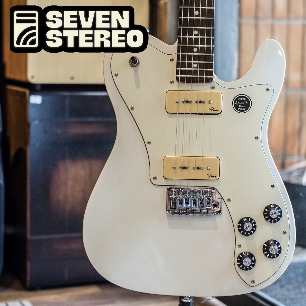 Fena Telecaster Deluxe P90 Rosewood FB Electric Guitar Olympic White