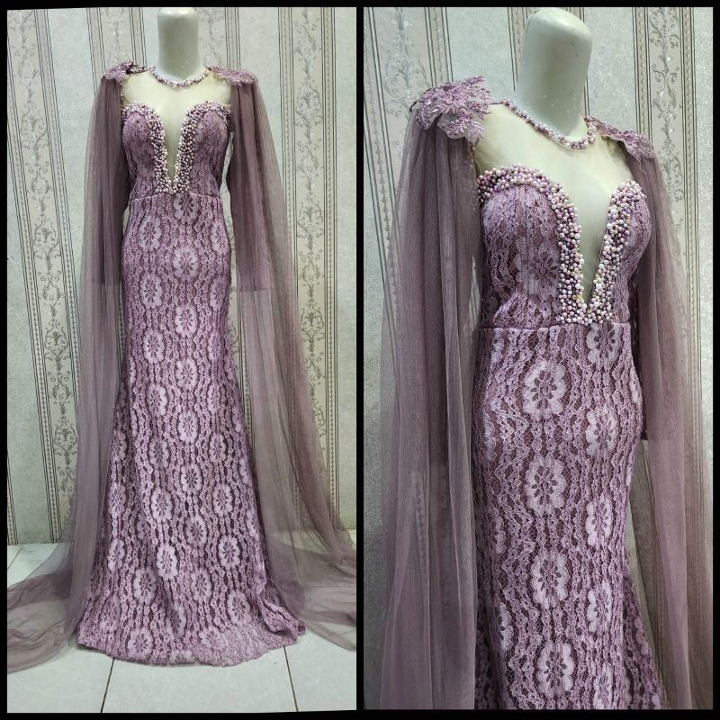 Ready stok duyung brukat / gaun pengantin / baju penyanyi / dress singer murah