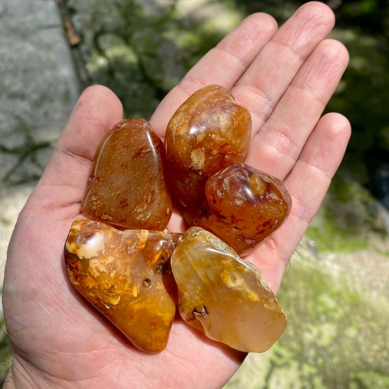 Tumbled Batu Carnelian - Tumbled Poles Carnelian