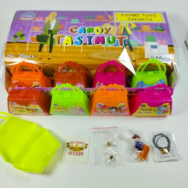 

20 pcs CANDY TAS IMUT MAINAN + PERMEN TAS MAINAN BERHADIAH