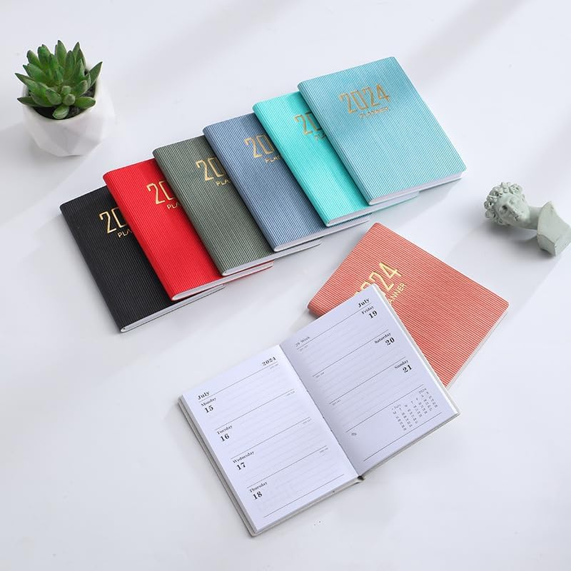 

Buku Planner 2024 l Buku Catatan Harian 2024 Kulit PU Notebook Planner 365 Days A7