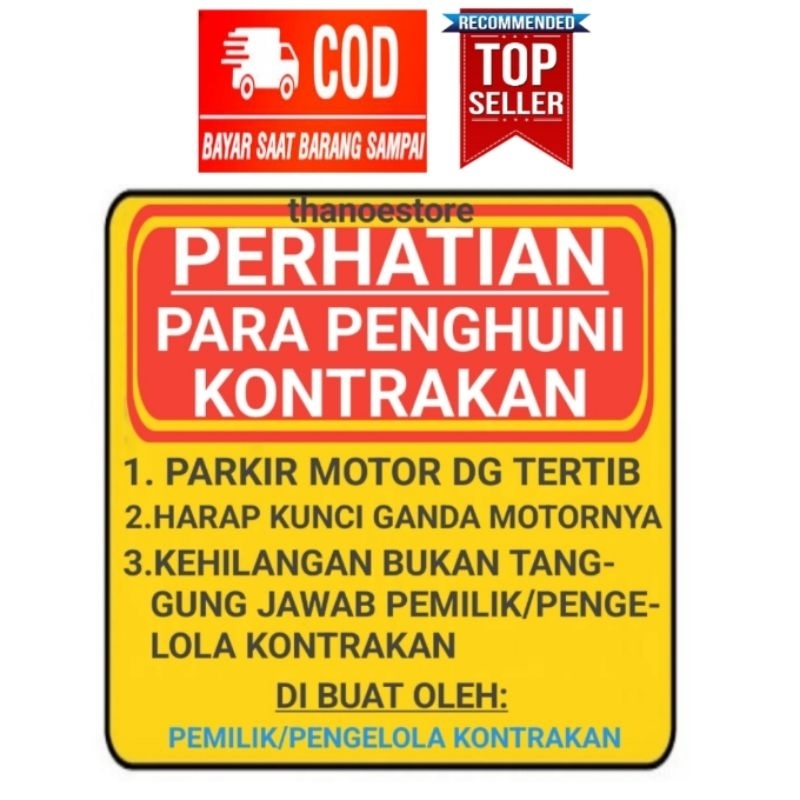 

Stiker Stiker Perhatian Penghuni Kost Kontrakan Tanpa Minimum Order