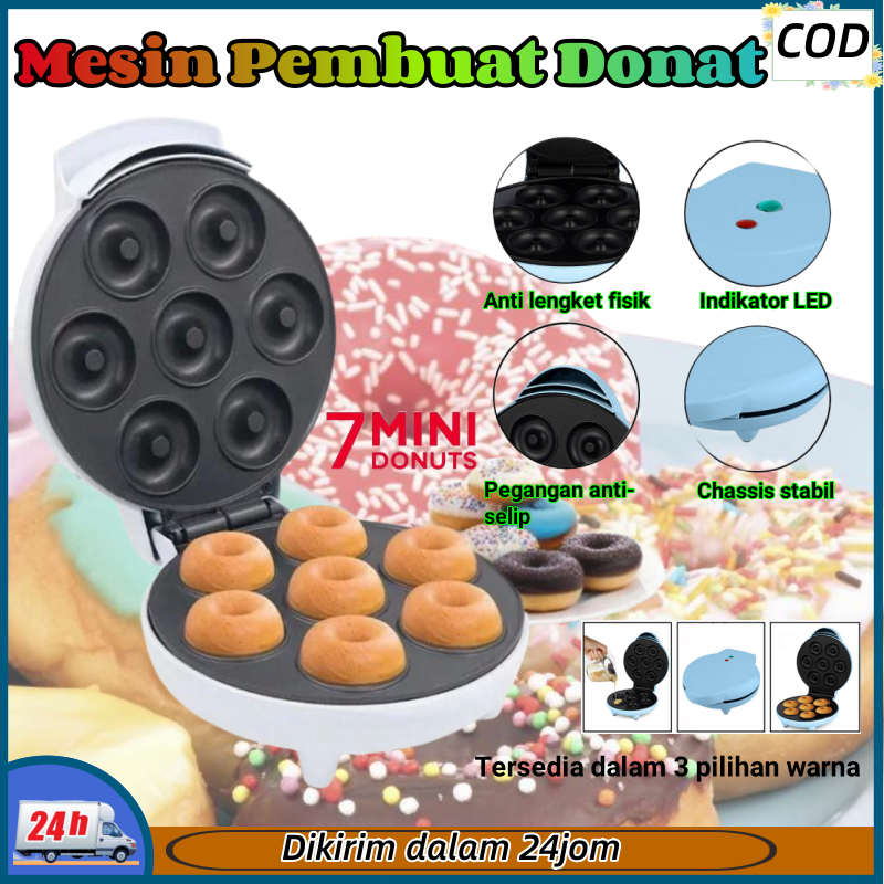 Donut Maker Cetakan Kue 7 Lubang Datar Alat Pembuat Donat Mesin Cetakan Kue Bulat Cetakan Donat Make