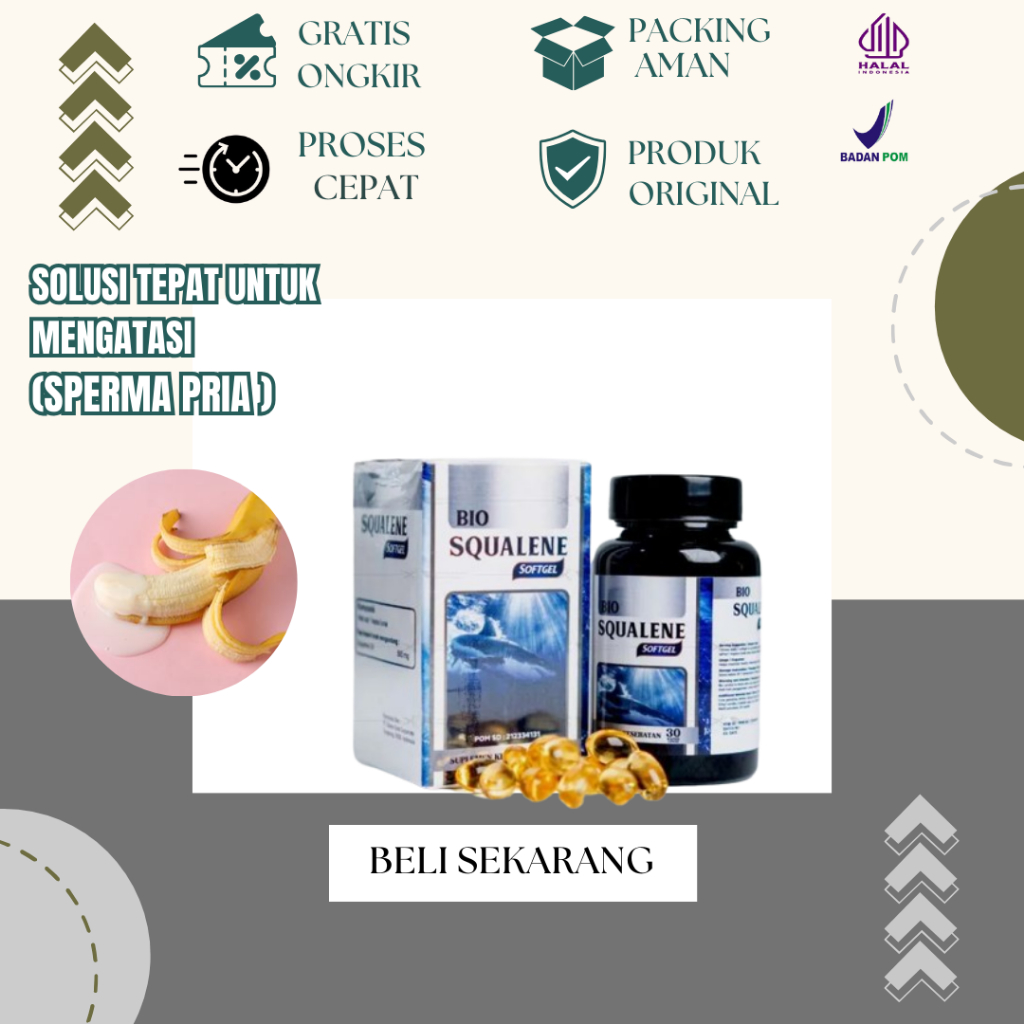 Bio Squalene 30 Softgel Obat Untuk Sperma Pria, Obat Sperma Subur, Obat Sperma Bagus Suplemen Untuk 