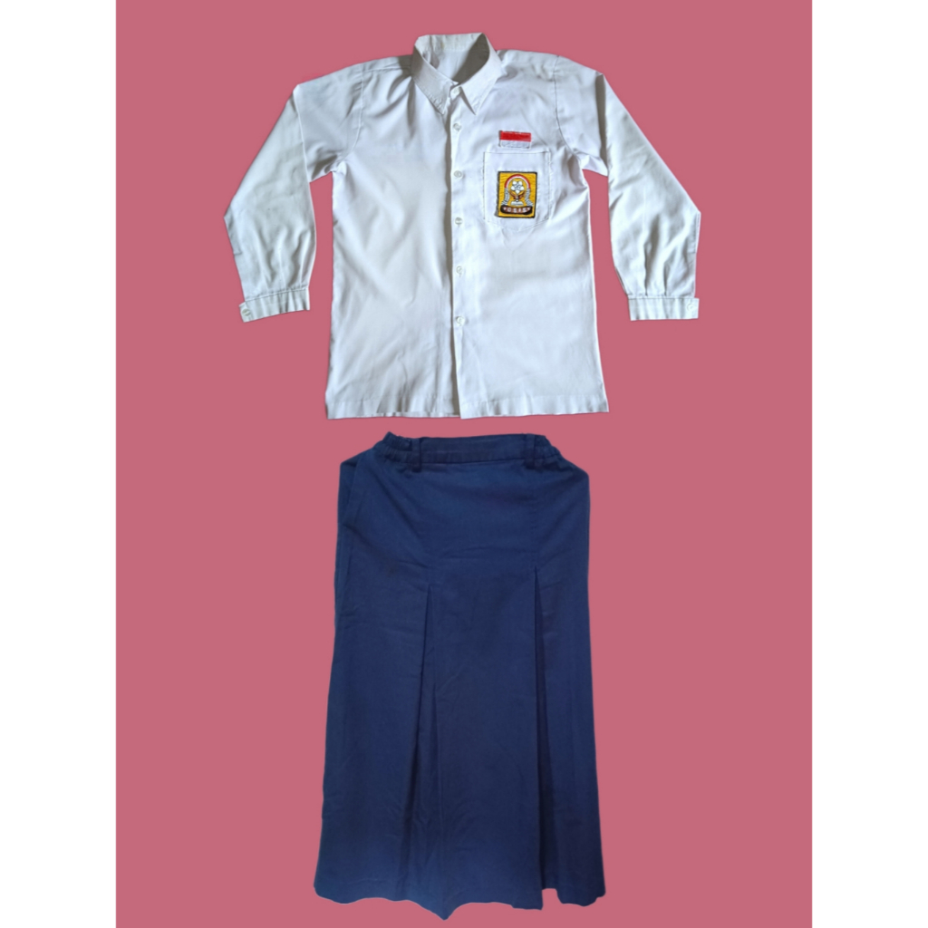 preloved seragam putih biru SMP, seragam OSIS SMP, seragam sekolah SMP, baju putih SMP, baju OSIS SM