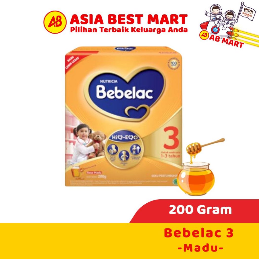 Bebelac 3 Madu Susu Pertumbuhan Bubuk 200 Gr Untuk Anak Usia 1-3 Tahun Susu Formula