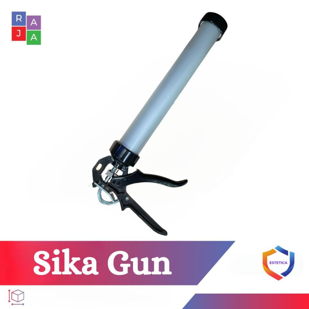 SILICONE SIKA GUN TABUNG TEMBAKAN LEM KACA SILIKON SOSIS