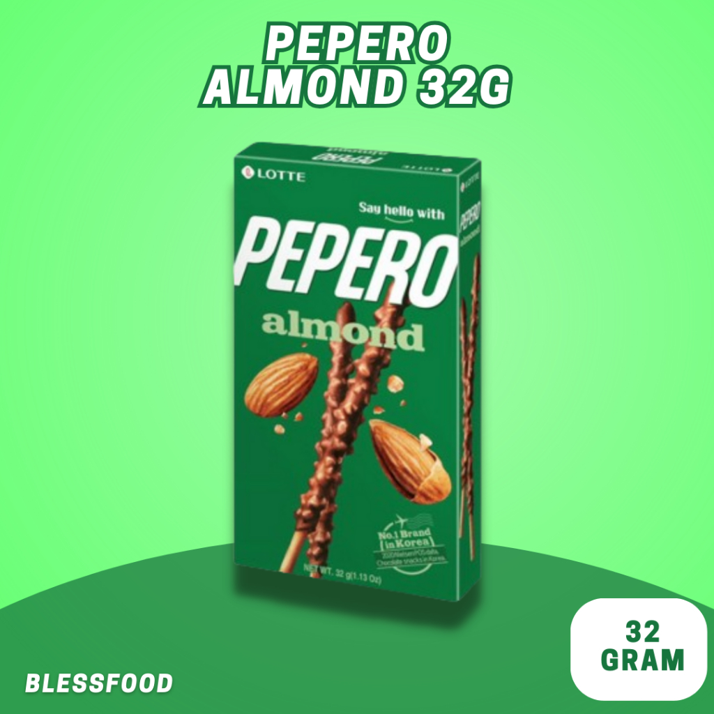 

Snack Premium Lotte Pepero Almond/White Cookie 32g SG