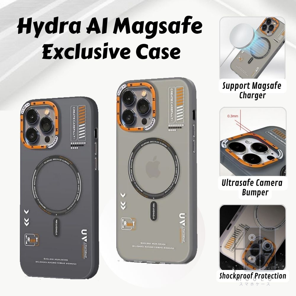 HYDRA AI Case Iphone 15 Pro Max 14 13 12 15Pro 14Pro 13Pro 12Pro ARTIFICIAL Magsafe Casing Premium M