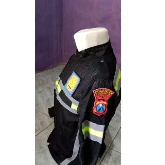 Jaket Jaring Polisi full atribut