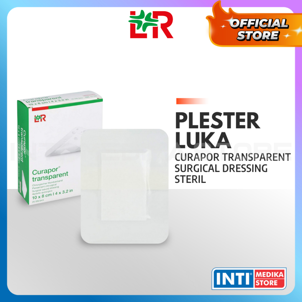 L&R - Plester Luka CURAPOR TRANSPARENT Surgical Dressing Steril