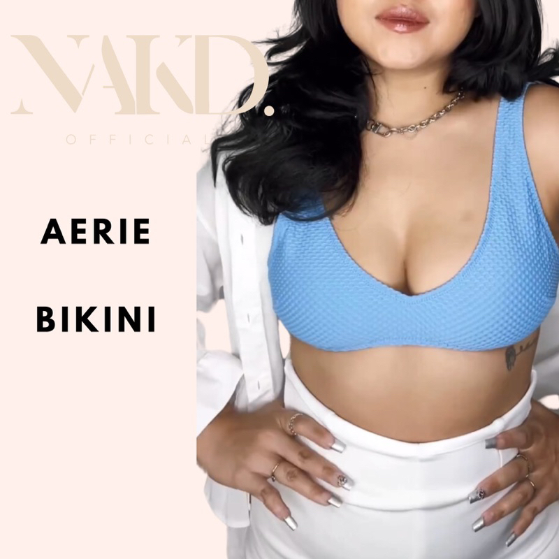 FYP Aerie Bikini Bralette BH Tanpa Kawat Pakaian Dalam Renang Wanita Swimsuit Bra Bali Renda