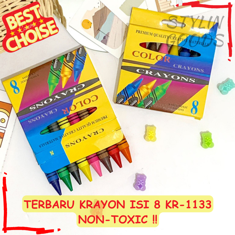 

KR-1133 CRAYON KRAYON ISI 8 WARNA / PENSIL WARNA NON TOXIC / PERLENGKAPAN MEWARNAI TERBARU DAN TERMURAH BISA COD