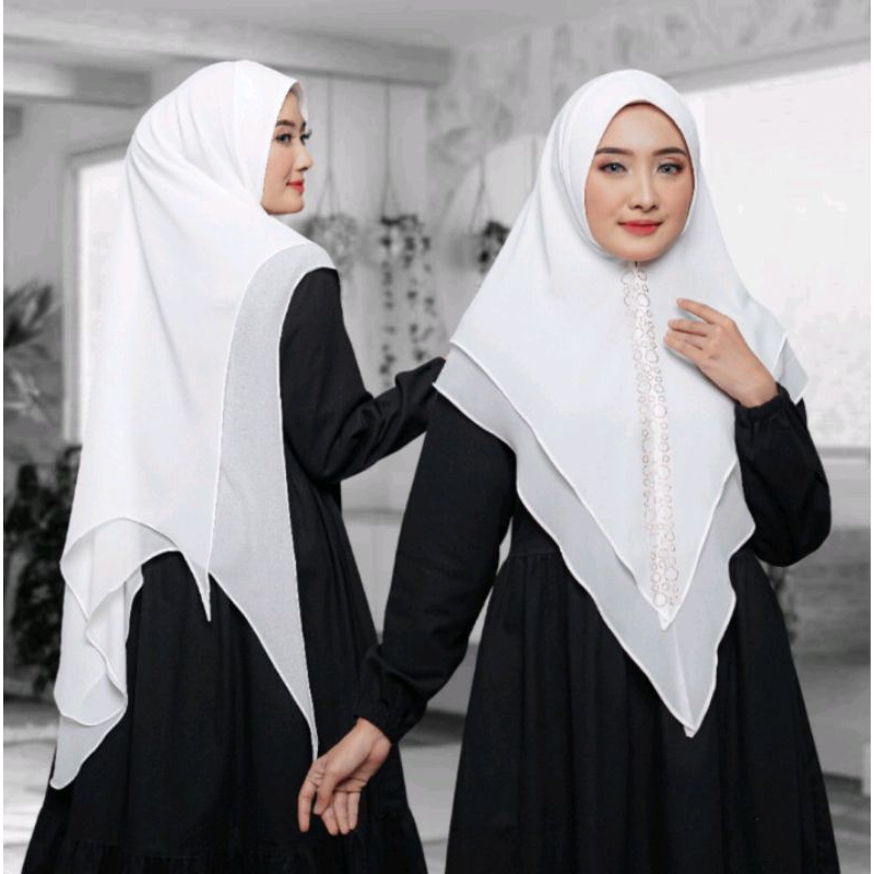 Khimar kejora syar'i Swarovski depan