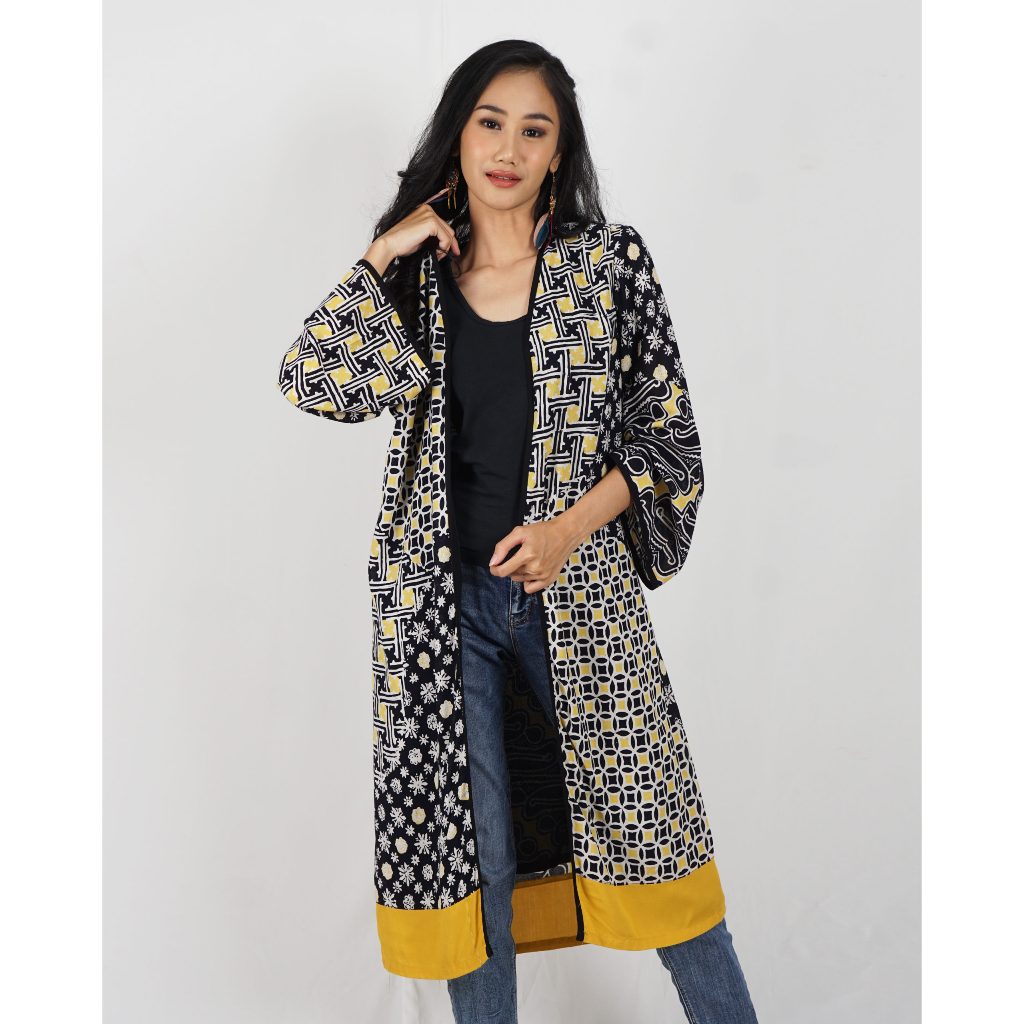 Blazer Batik Wanita - Atasan Batik - Bhatara Batik Keisya - Outer Batik Modern Lengan Panjang