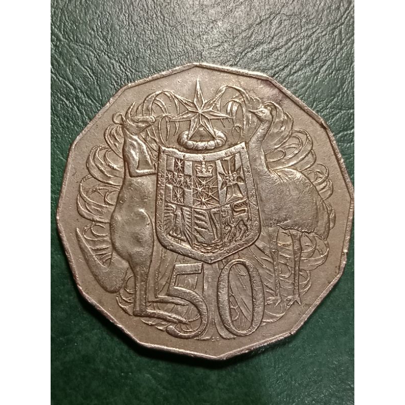 Koin Australia 50 cents tahun 1975