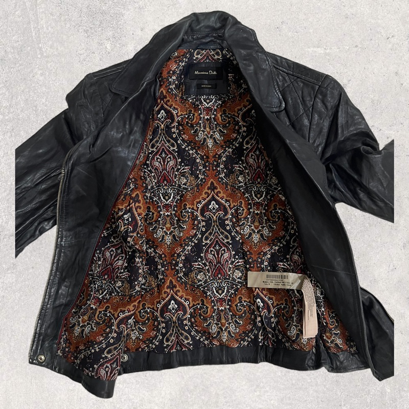 Massimo Dutti Leather Jacket Ori Second