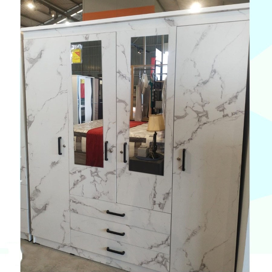 Lemari baju 4 pintu Lemari kaca lemari pakaian 4 pintu lemari besar