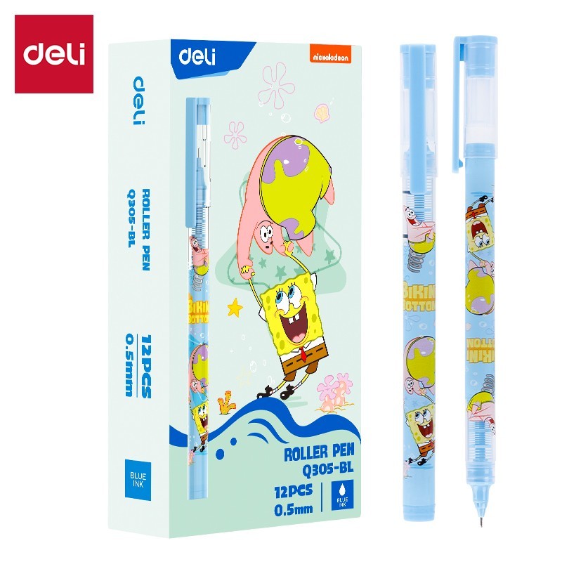 

Deli Pulpen Roller Spongebob Pen 0.5mm Biru EQ305-BL