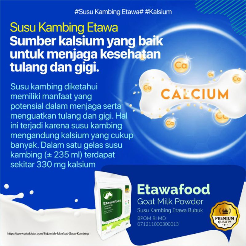 

susu kambing etawa bubuk etawafood kemasan 500 gram BPOM original
