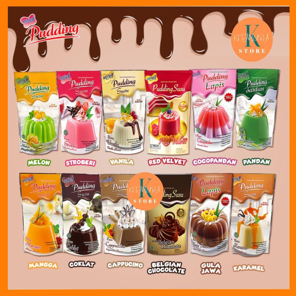 

Nutrijell pudding susu Puding Lapis Powder Forisa Nutrijel rasa buah