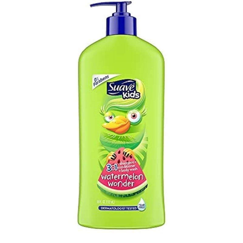 suave kids 3 in 1 shampoo conditioner body wash watermelon wonder 532 ml