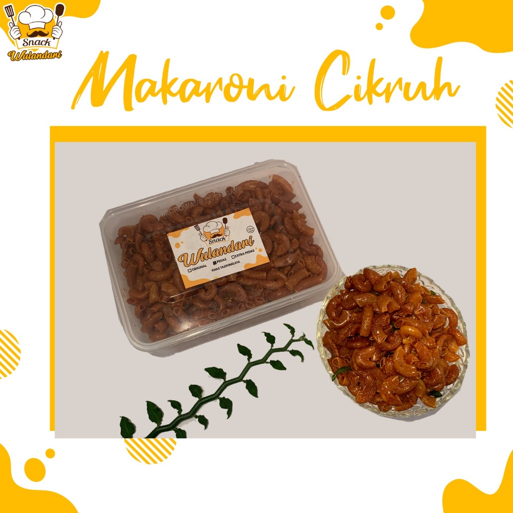 

KEMASAN BOX MAKARONI CIKRUH GURIH PEDAS DAUN JERUK - OLEH OLEH MURAH TASIKMALAYA