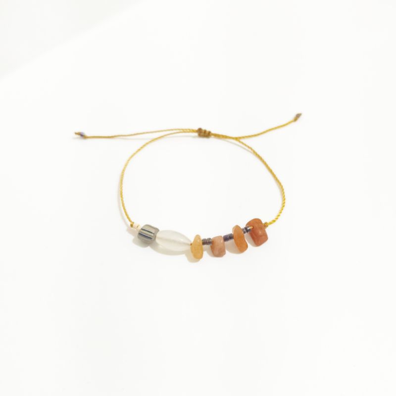 Gelang Tali Batu Model Bohemian Pria Wanita