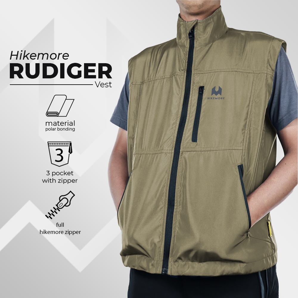 Jaket Motor Pria Vest Touring Bikers Waterproof Terbaru Hikemore Rudiger
