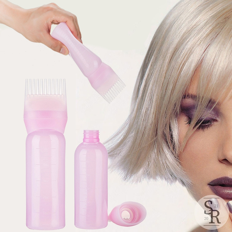 Botol Wadah Pewarna Rambut | Alat Cat Rambut | Aplikator Cat Sisir | Botol Sisir Salon