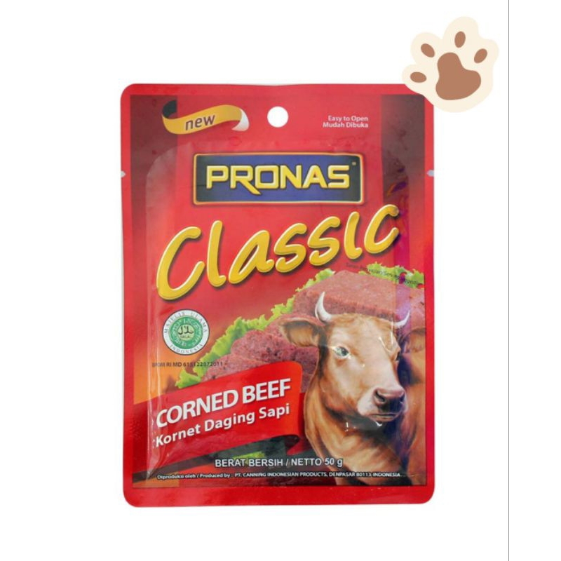 

Pronas Classic beef kornet daging sapi sachet 50gr