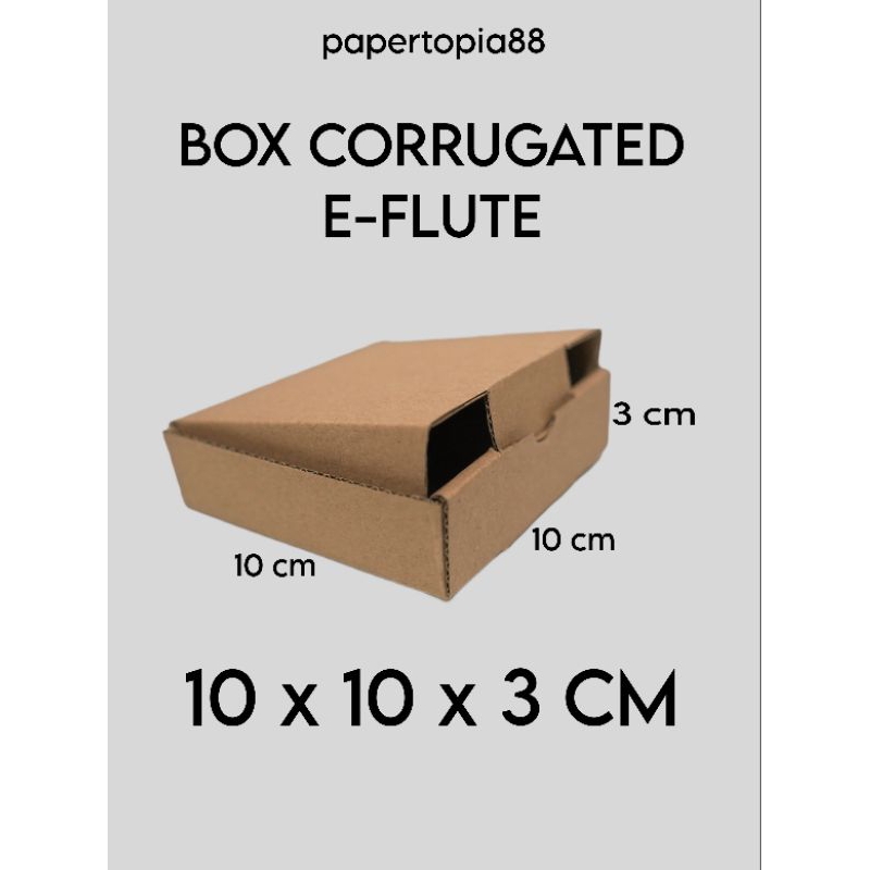 

BOX KARDUS P10 x L10 x T3 CM BOX KARTON CORRUGATED DIE CUT E- FLUTE
