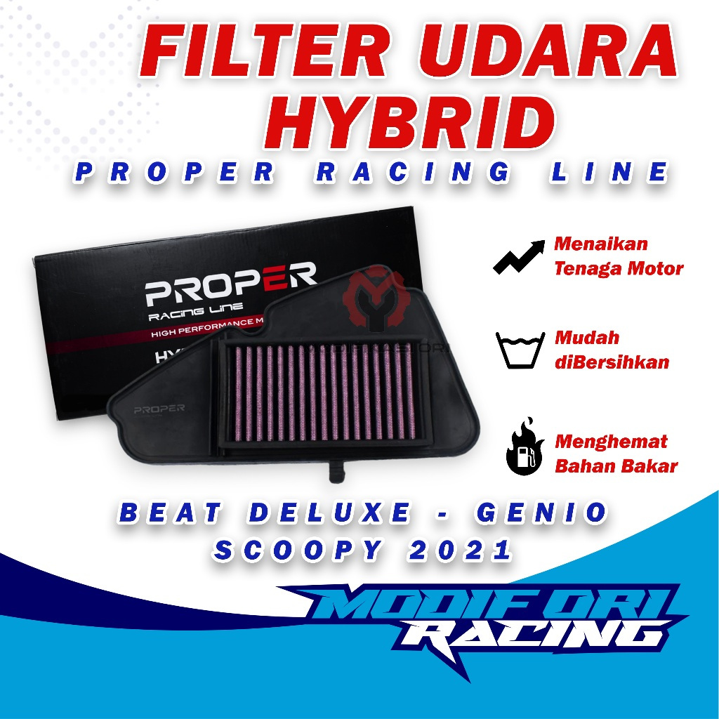 BEAT DELUXE - GENIO Filter Udara Proper Hybrid Filter Udara