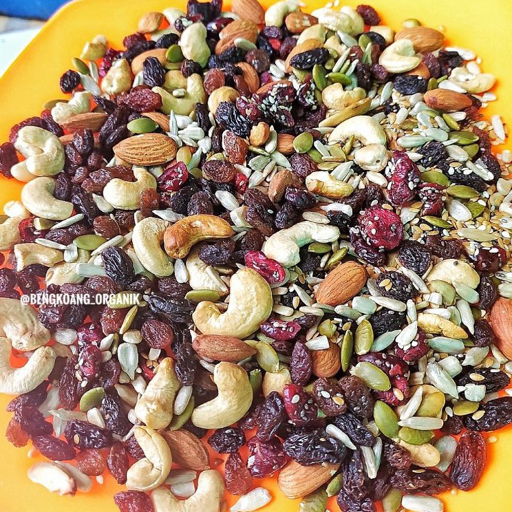 

hqReady Stock SUPER TRAIL MIX 5GR Almond Cranberry Pumpkin Seed Cashew Raisin Sunflower Seed J76