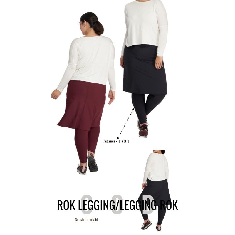 ROK LEGGING WANITA-LEGGING ROK POLOS SPANDEX JERSEY PREMIUM