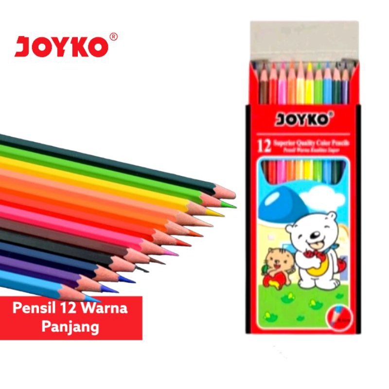 

PENSIL WARNA 12 WARNA JOYKO KUALITAS SUPER