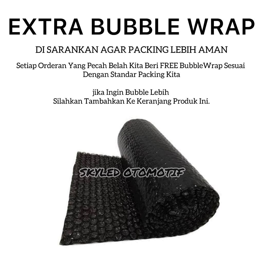 

Packing Tambahan BubbleWrap Tebal / Packing Tambahan Aman Sampai Tujuan