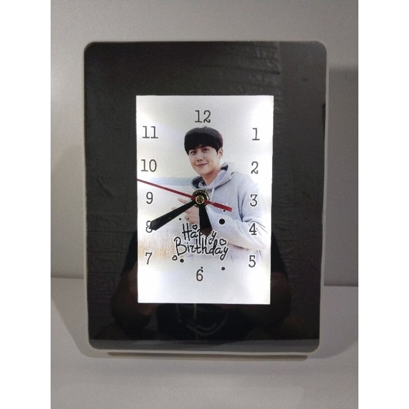 Magic mirror jam dinding cermin custom kaca make up hadiah kado souvenir murah