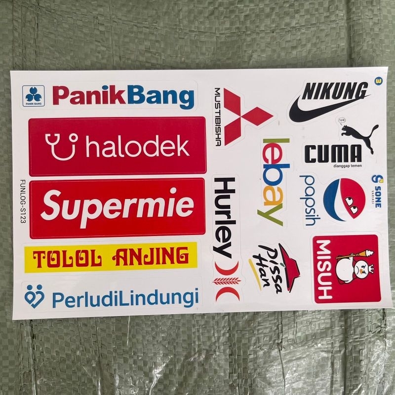 

13 STICKER PACK KOCAK MEME PLESETAN LOGO ANTI AIR | UNTUK SCRAPBOOK TUMBLER HP LAPTOP KOPER HELM