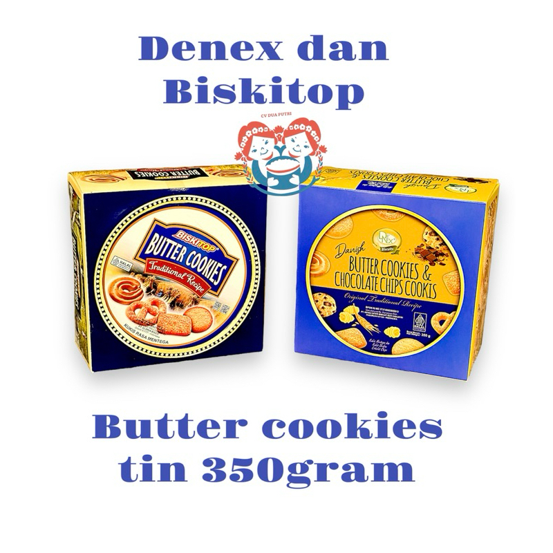 

Biskitop tin monde butter cookies 350gram / Denex Butter Cookies and Chocolate Chips 350gr