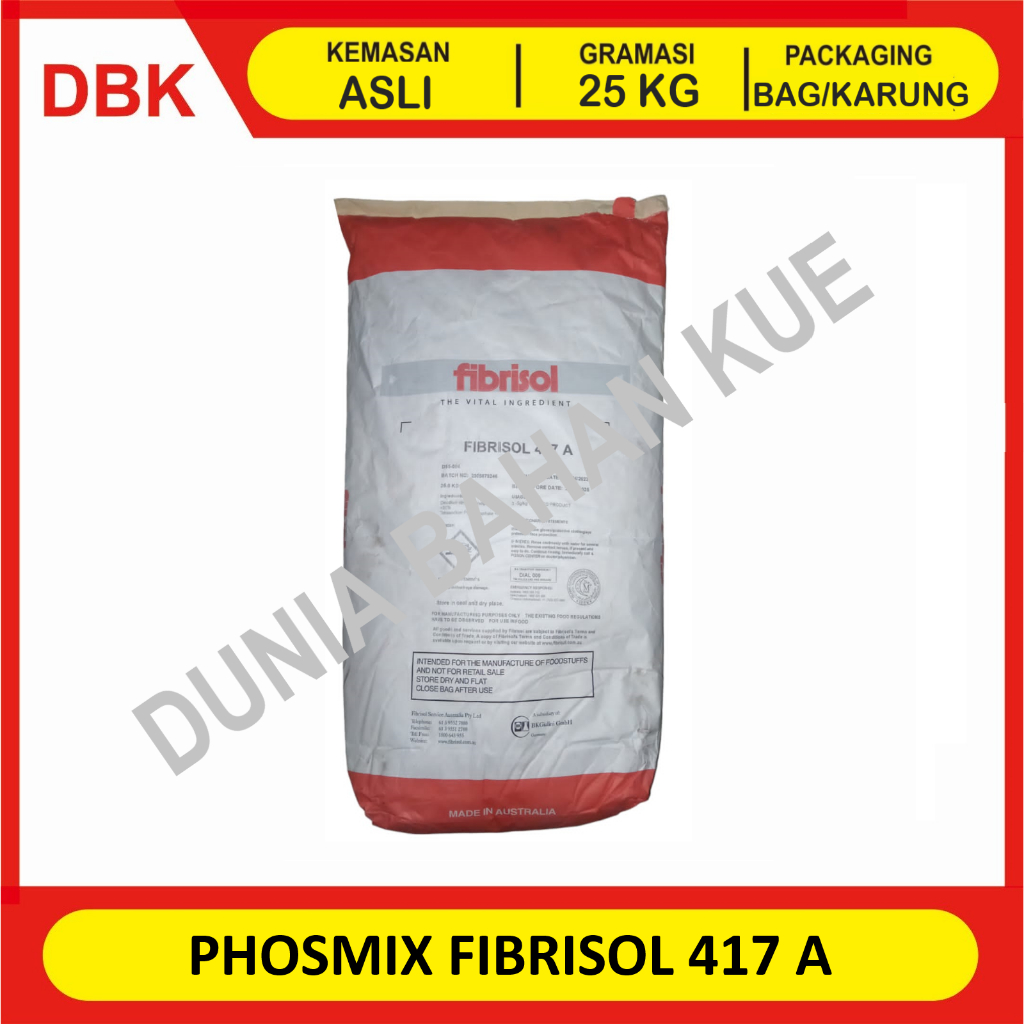 

FIBRISOL 417A AUSTRALIA / PHOSMIX / PENGENYAL FOOD GRADE - 1 BAG 25 KG