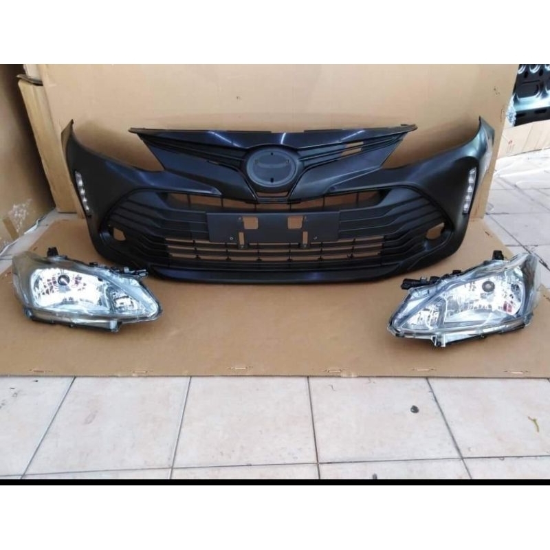 bumper Vios gen 3 Facelift thailand set tanpa headlamp