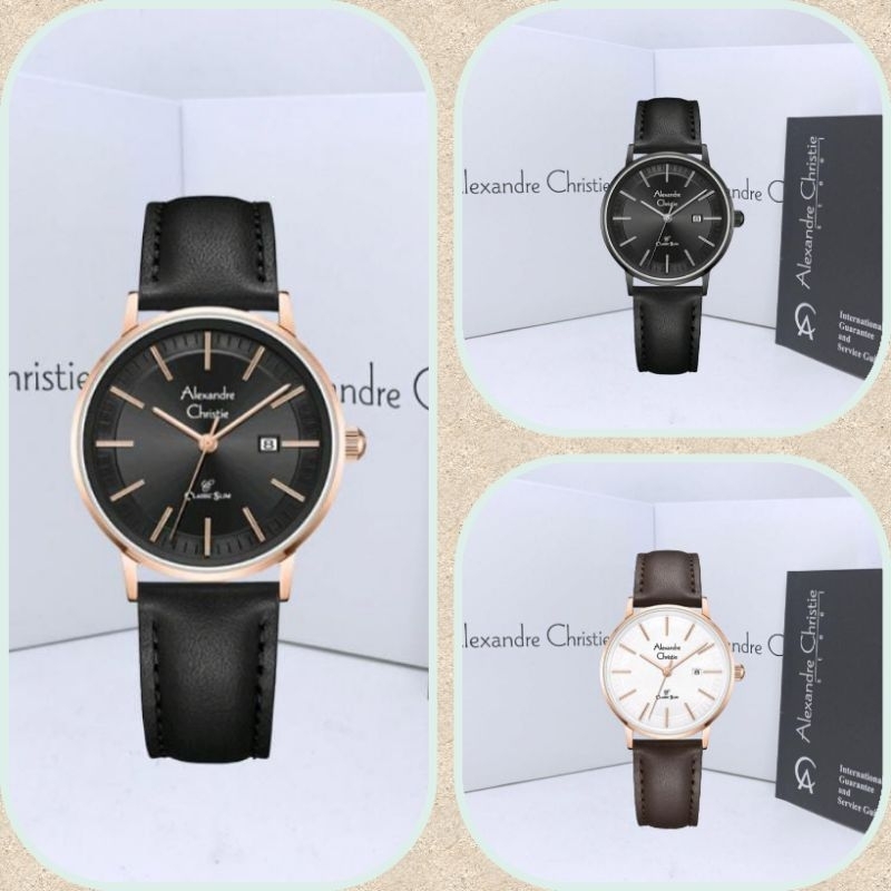 Jam Tangan Wanita Alexandre Christie 8694 AC8694 AC 8694 Tali Kulit