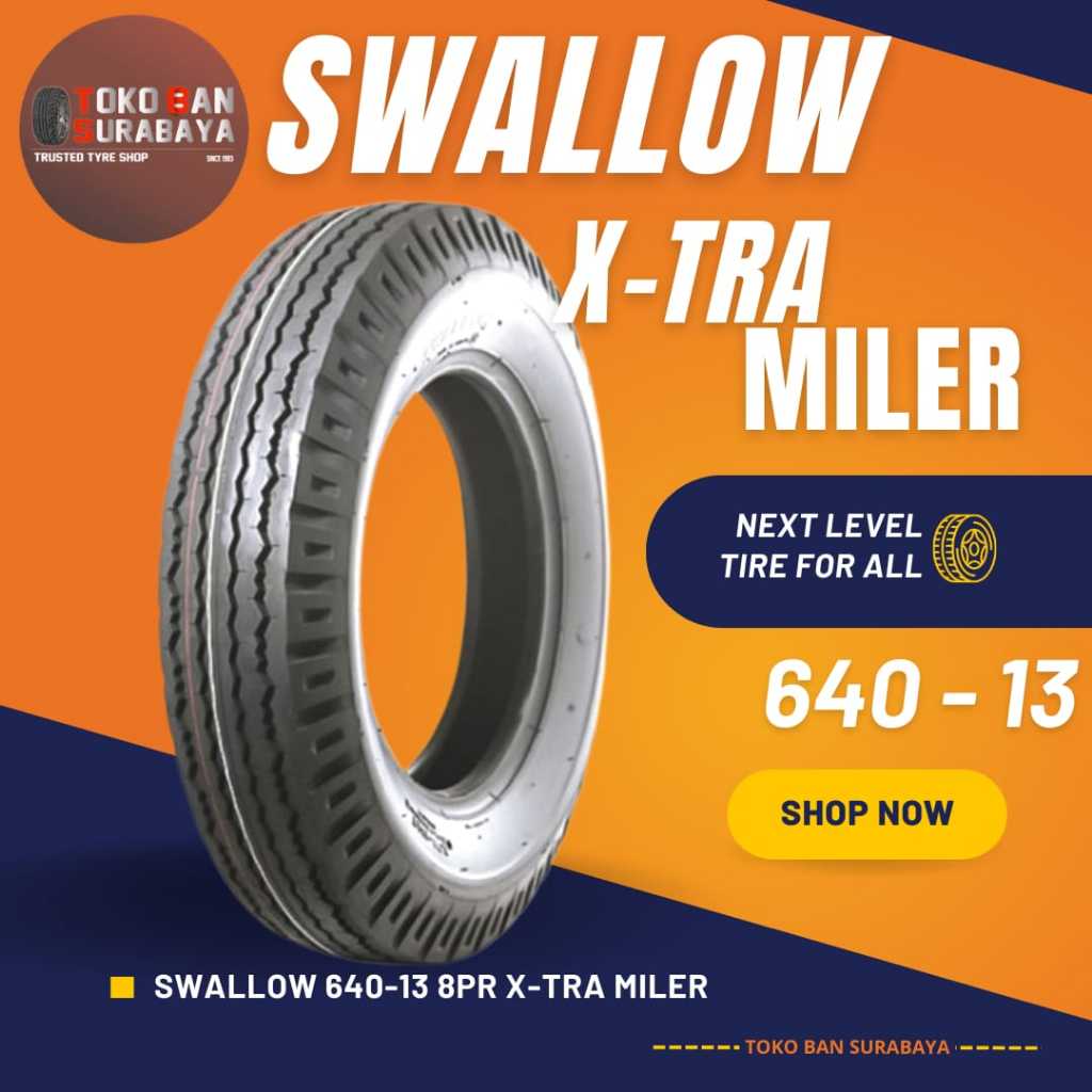 Swallow 640-13 8PR 640/13 640R13 640 R13 R 13 8 PR X-tra Xtra Miler