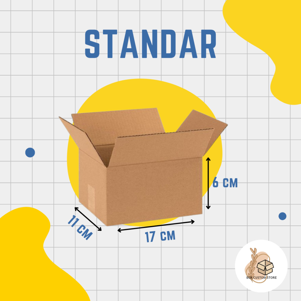 

Kardus / Box Packing Standar Polos Produk Ukuran 17cm x 11cm x 6cm