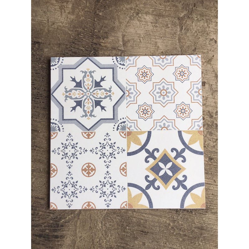 Milan Tiles - MILAN Nu Santorini 50x50 cm Keramik Lantai Motif Vintage Classic